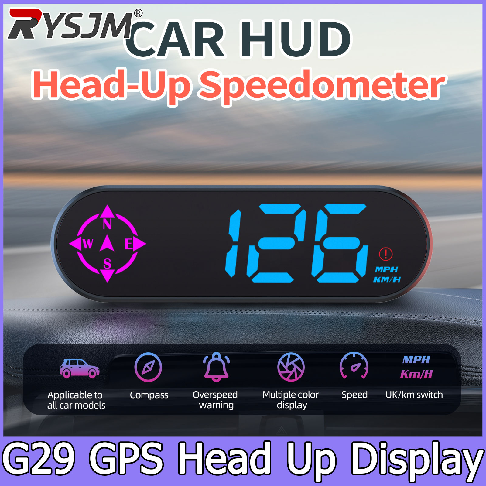 Pc Security Lock - Wyświetlacz Head-up Display G29 do samochodu,