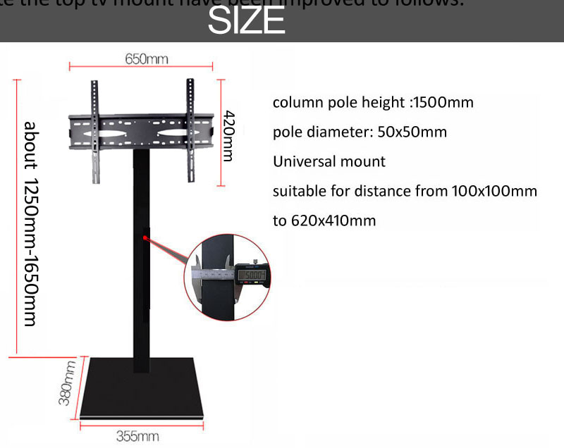 (1500 mm wysokości) Stalowy, u – Flat Panel Mount Tilt recenzja i cena